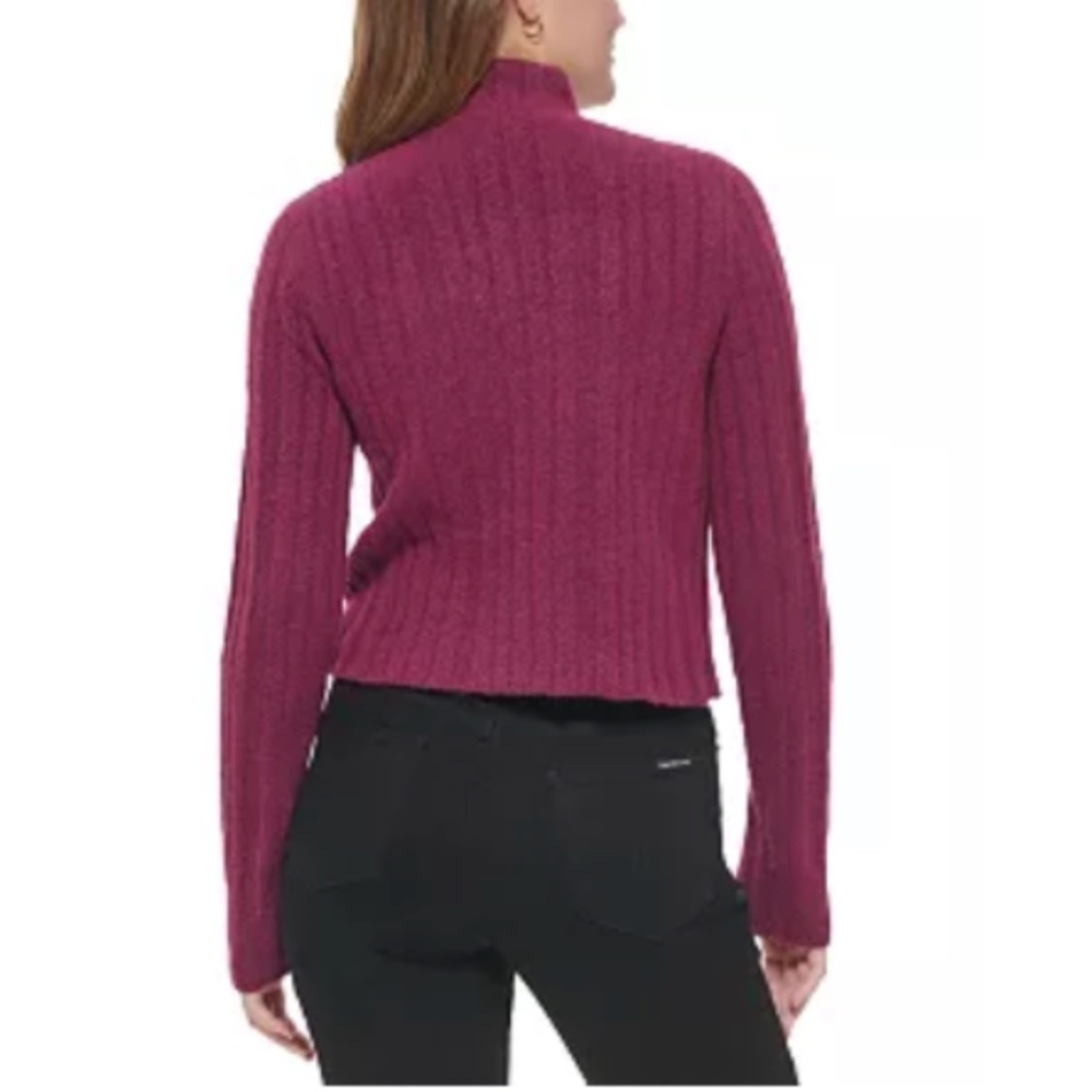 Calvin Klein Cropped Mock Neck Sweater - Picture 2 of 3